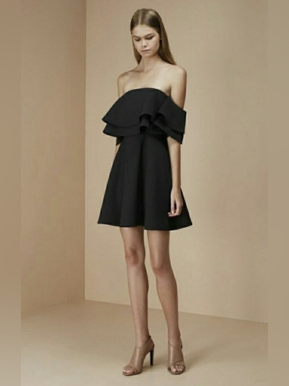 Keepsake‎ The Label Serenity Off Shoulder Mini Dress Black Size Small